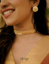 AG101806 - Gold tone Bridal Elakka Thali choker 2-Zilmor